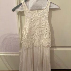 Xenia White laced mini dress
